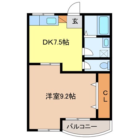 ダイムコーポ大池Ⅱの物件間取画像